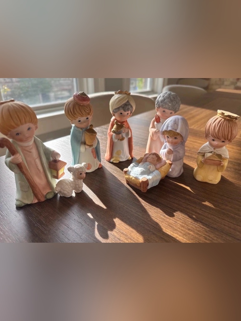 Homco Children's Nativity Scene Figurine Set Multicolor